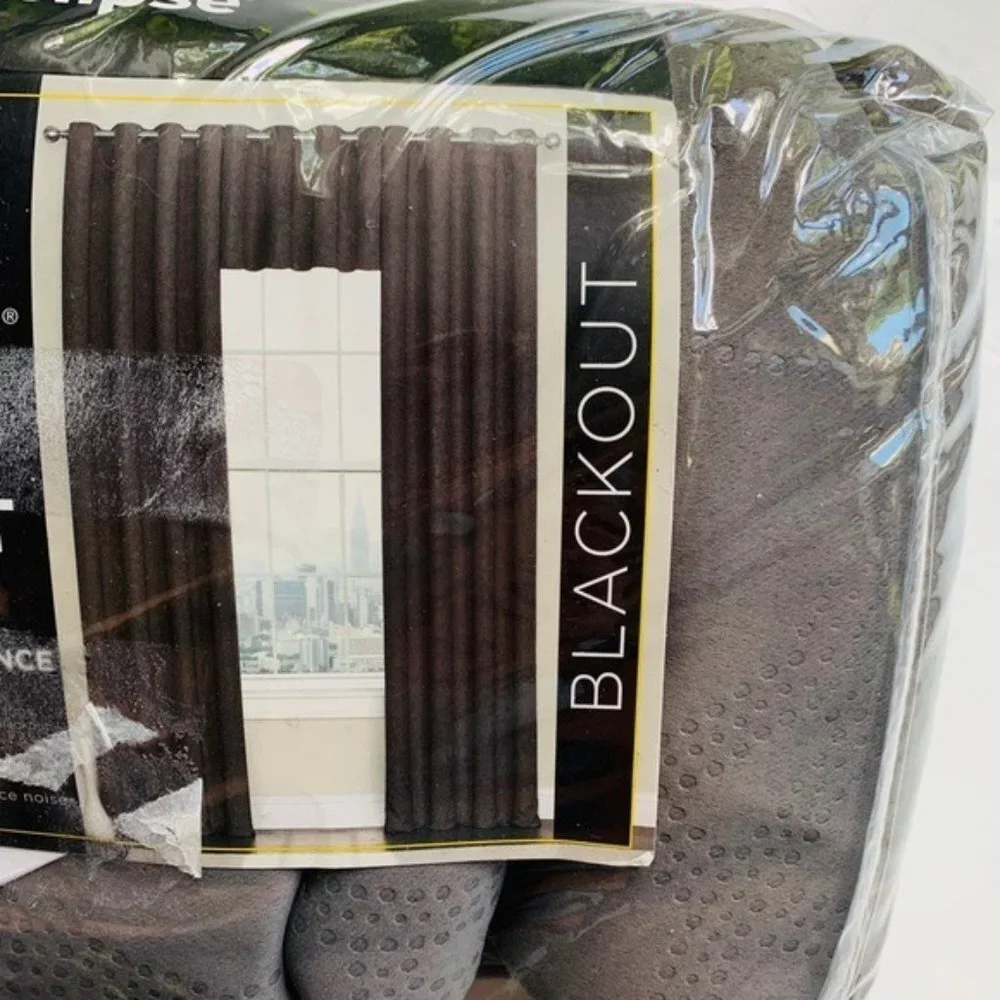 MERCURY ROW Shively Smoke Gray Blackout Curtain Panel Grommet 52 x 108 NEW NIP